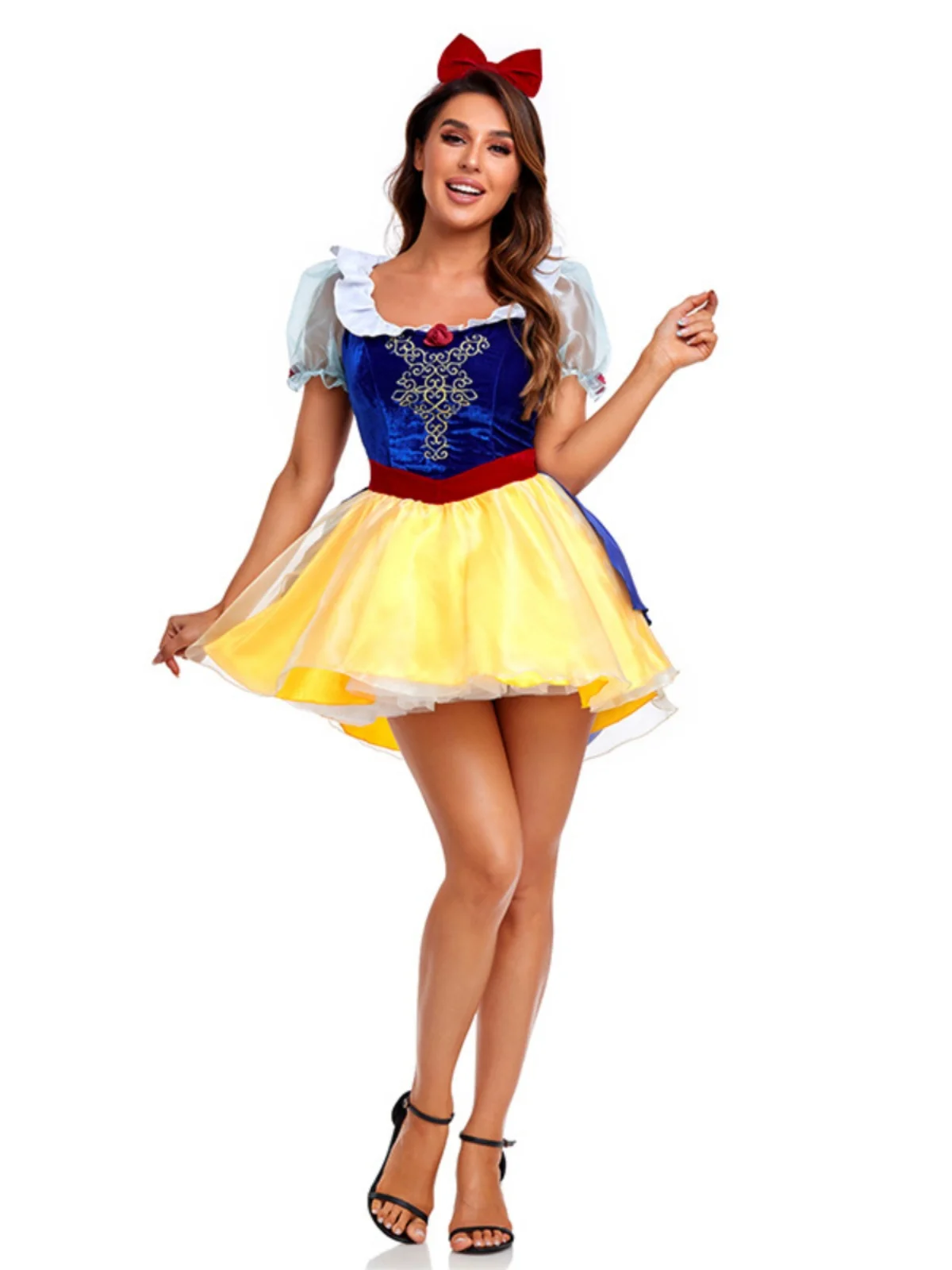 Disfraz de Halloween Falda larga Rendimiento Blancanieves y siete enanitos Traje de cosplay Rendimiento escénico Ropa tradicional china...