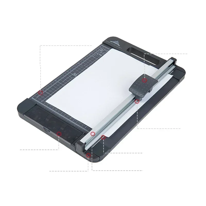 Manual rotary cutter for cardboard and leather; upgraded precision paper and photo trimmer (A4/A3)