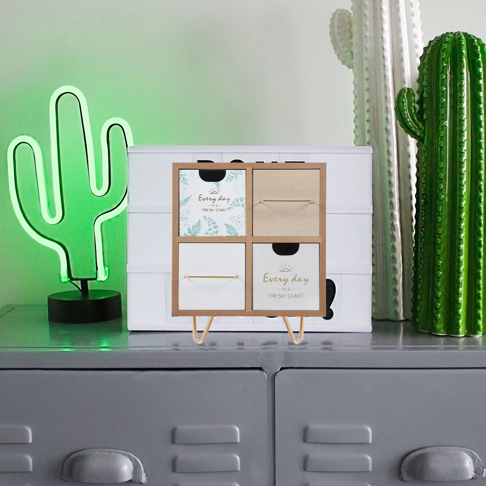 

Drawer Style Storage Box Desktop Organizer For Cosmetics Skin Care Products Tabletop Makeup Holder Bathroom Bedroom Office