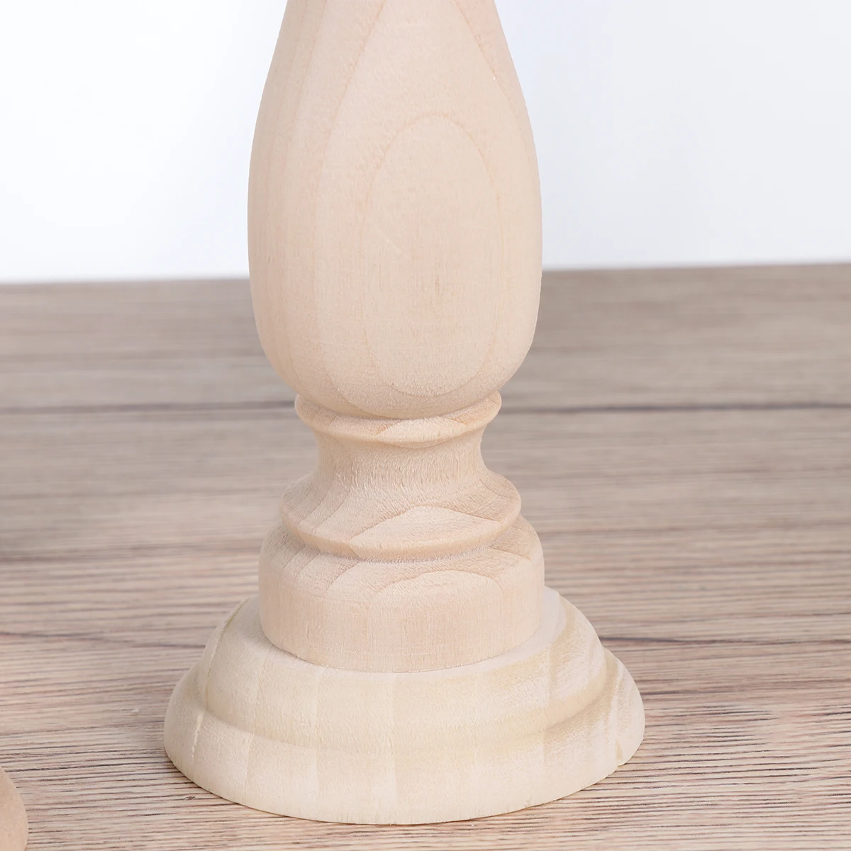 

2Pcs Wooden Candlestick Simple Chic Solid Wood Holder Home Wedding Table Decor Creative Mini Stand Wood Color
