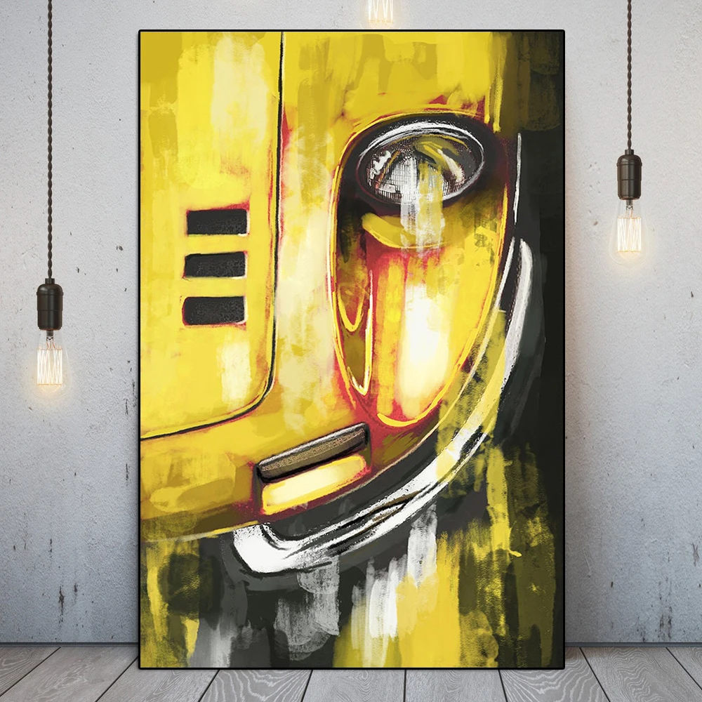 

Abstract Racing Graffiti Canvas Painting Classic Sports Car Watercolor Poster And Print Modern Supercar Club Wall Art Room Decor