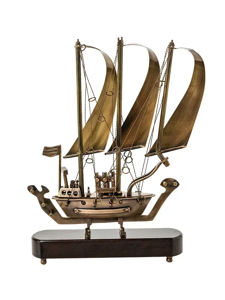 الإبحار السلس، الحلي الشراعية، ديكورات المكاتب، جو فاخر خفيف من النحاس، خزانة كتب غرفة المعيشة، أثاث منزلي