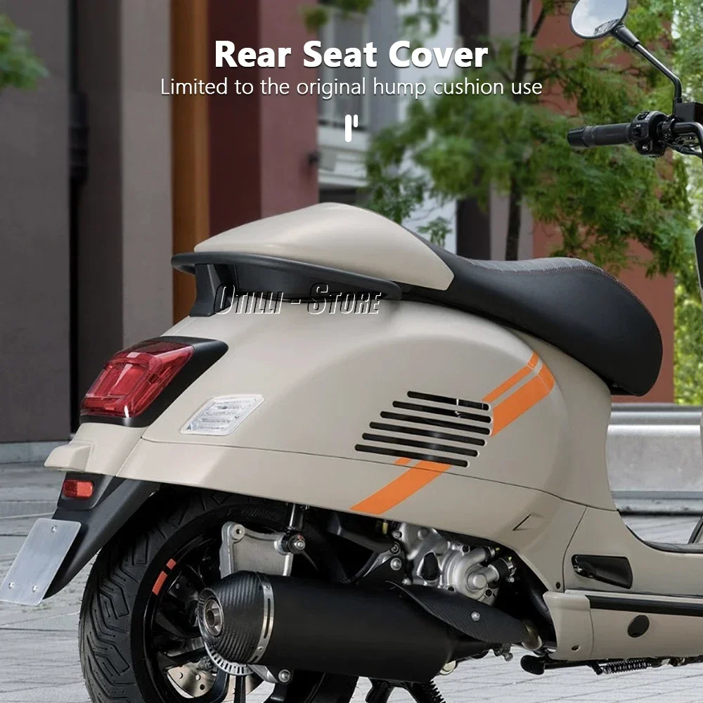 new GTV300 Rear Seat Cover For Vespa GTV300 GTV GTV 300 2018-2024 Rear Pillion Passenger Cowl Motorcycle Accessories Fairing