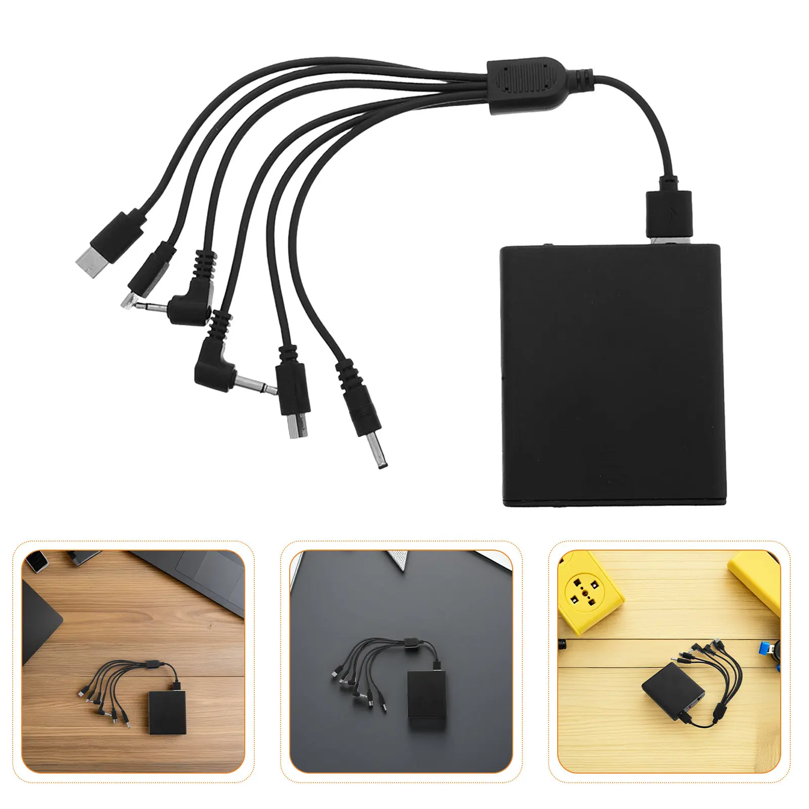 4Pcs Emergency Charger Safe Box External Power Backup Multi-Output Battery Pack Portable Lock Box External Dc Power Supply