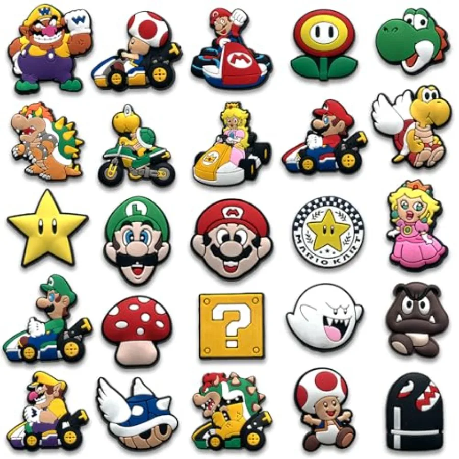 

25 шт., подвески для обуви с героями мультфильмов для сабо из крокодила, милые украшения для обуви