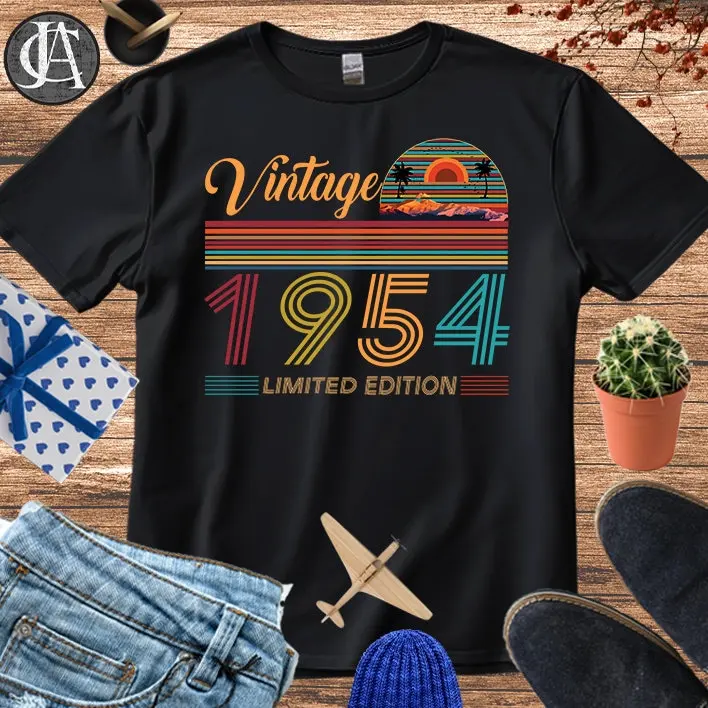 Personalize 1954 Limited Edition T Shirt Vintage 70th Birthday Ladies GifT Party For Mum Daddy 729