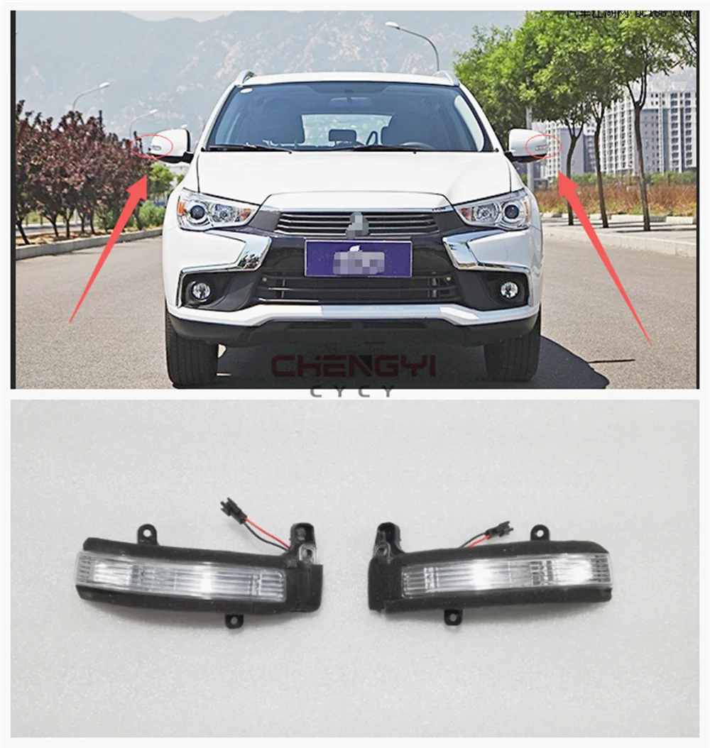 

Rearview Mirror Side Rear View Mirror Light Turn Signal Lamp For Mitsubishi ASX GA2W GA9W 8351A081 8351A082 8351A067 8351A068