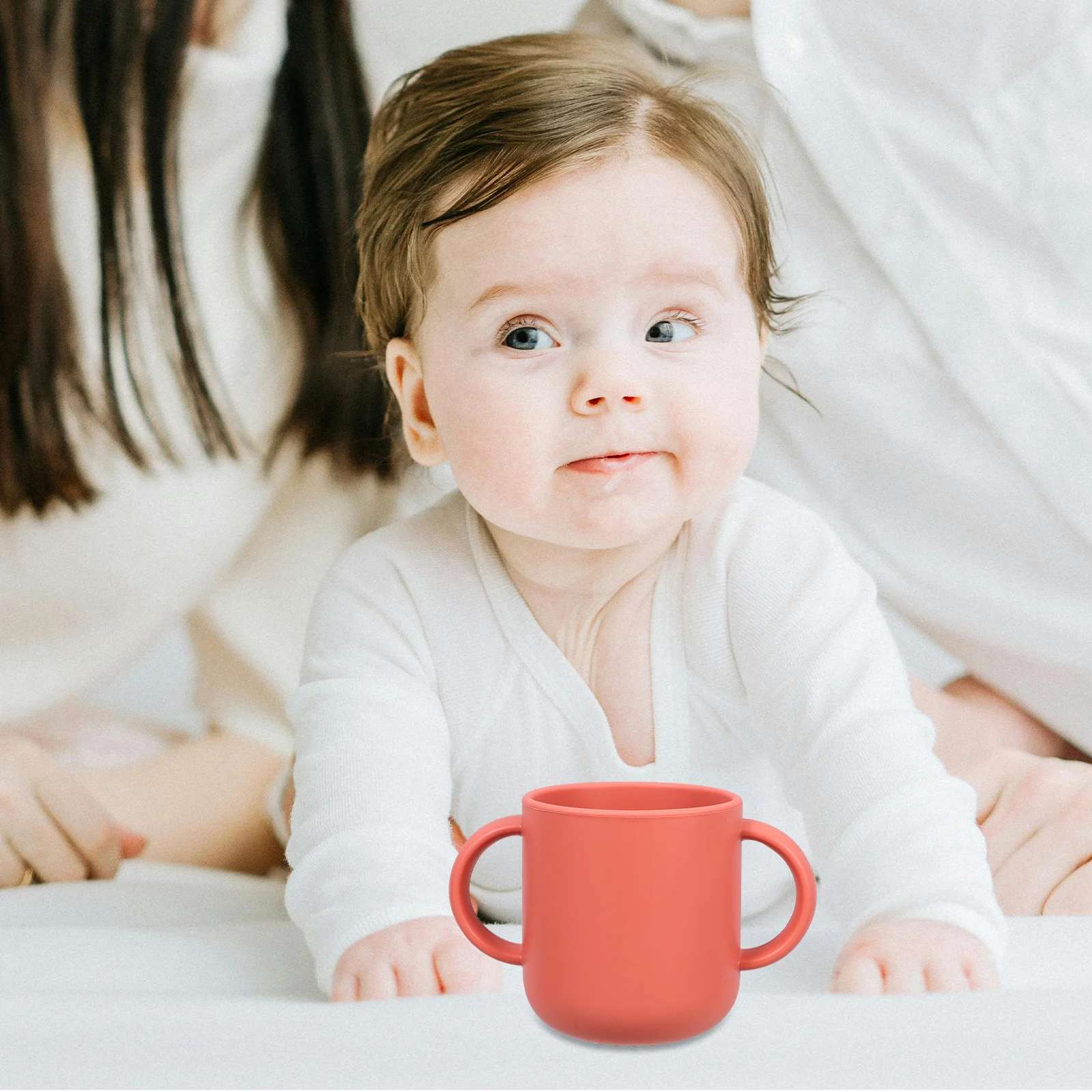 

Baby Training Cup Toddler Silicone Double Handle Easy Drinking Learner Cup Water Drinking Mug Milk Cup,