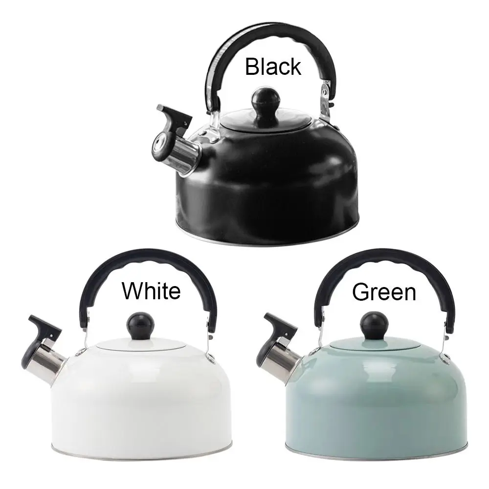 3L Whistle Kettle Electroplated Bronze Handle Whistle Coffee Tea Kettle Universal Gas Induction Cooker Kitchen Water Kettle