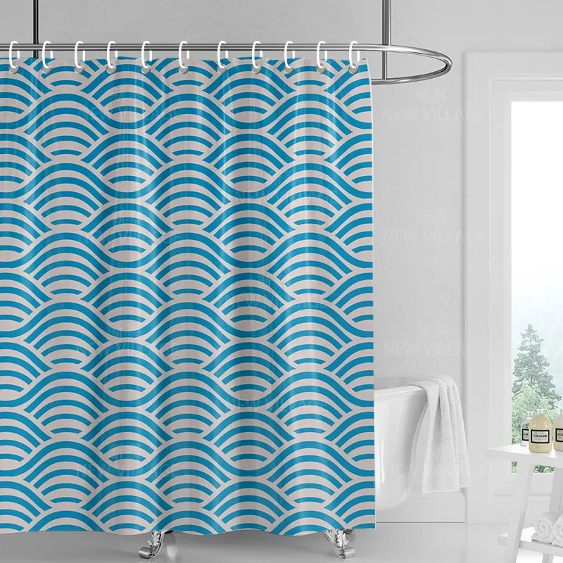 Home decoration shower curtains bathroom waterproof curtain fabric Living Room Modern Nordic Modern geometric pattern simple