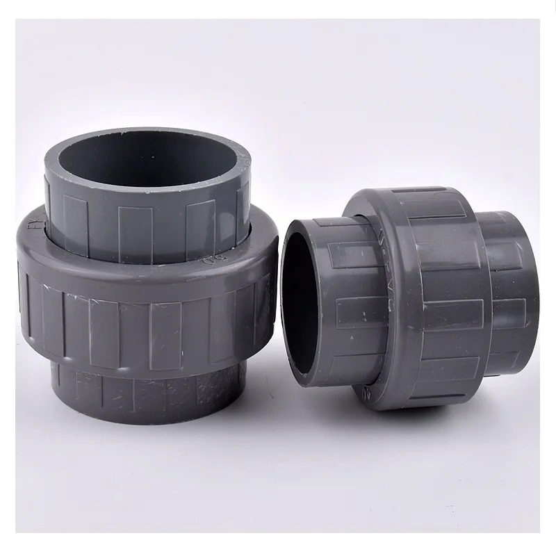 1~20pcs 20~110mm PVC Grey Union Connector Garden Irrigation Aquarium Fish Tank Tube Watering Adapter Fittings Joints