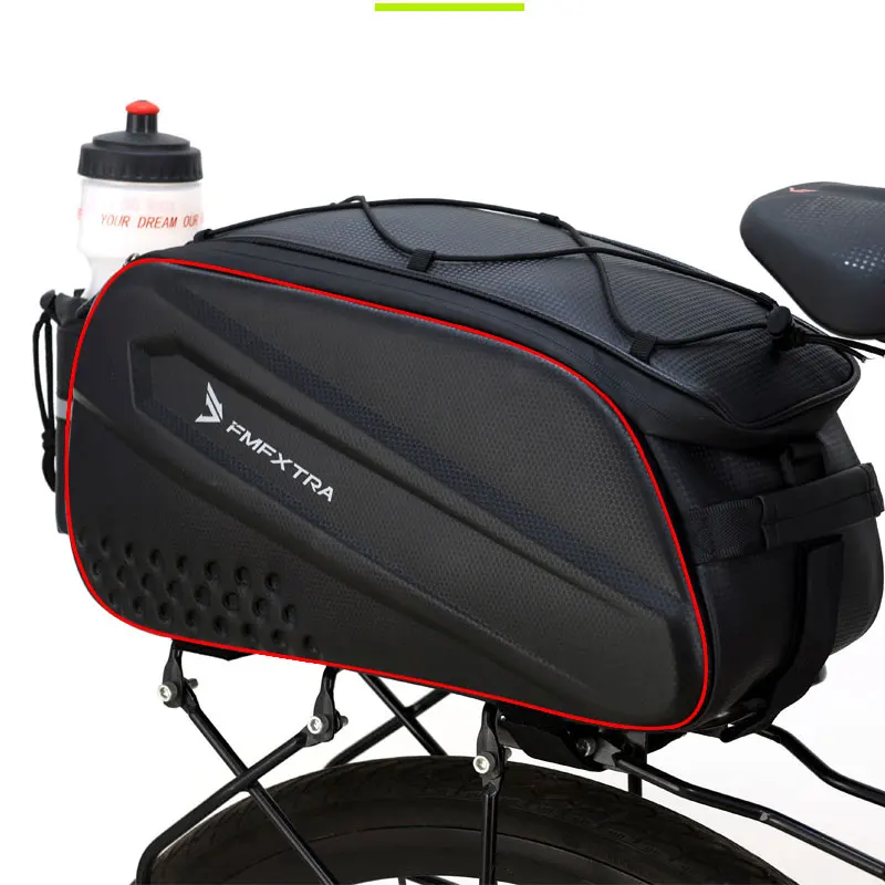 Biking Rear Pannier Bag 14L Large Capacity Waterproof Bicycle Rack Carrier Tail Seat Trunk Bag Handbag Shoulder Strap for Storag
