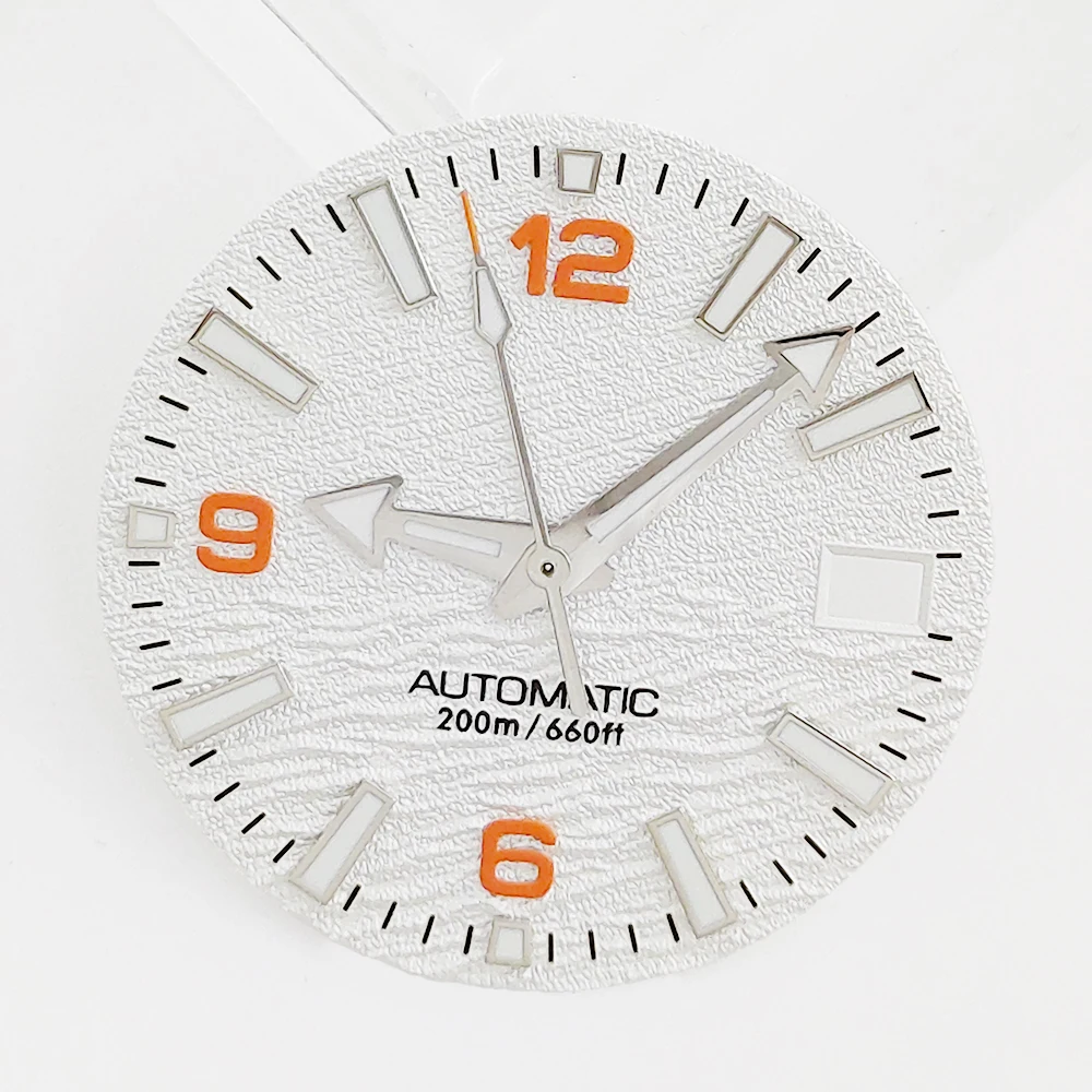 NH35 Dial 28.5mm Gradient Dial Green Luminous Dial Customized Logo Dial Compatible With NH35/NH36 Movement Watch Repair Parts