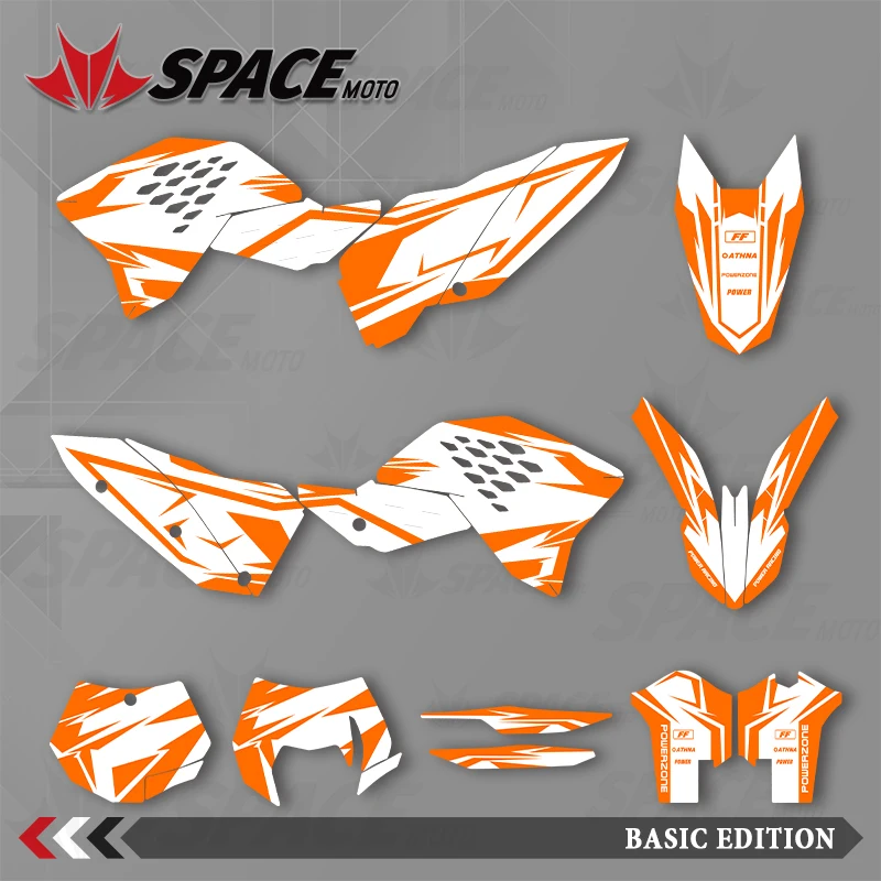 

SPACE MOTO графический фон наклейки наклейки мотоцикл для KTM 07-10SXF 08-11EXC