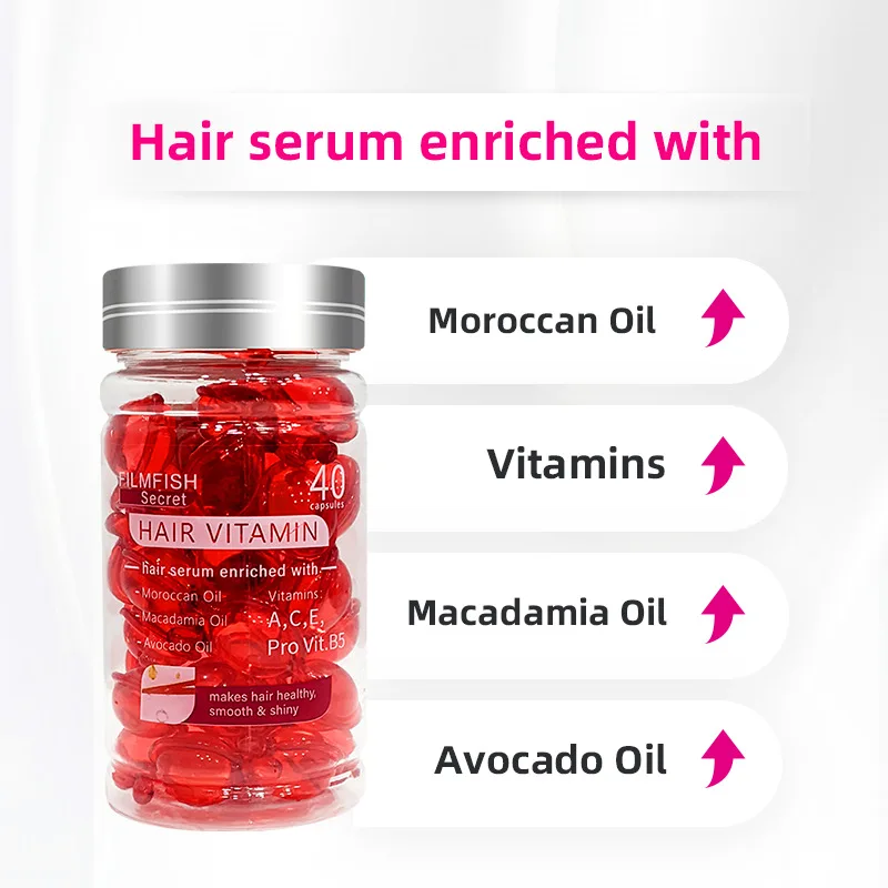 Незмываемые капсулы с маслом для волос, орехи, збагащенный витамин, увлажняющая, гладкая, шелковистая, восстанавливающая сыворотка для волос