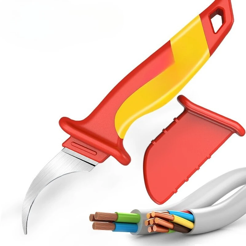 

Insulated electrical knife wire stripping knife straight blade curved blade sickle cable knife
