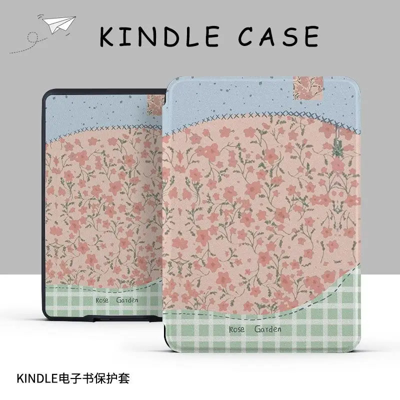 Hot Selling English Flower For Kindle Case SA568P Paperwhite 6 12th Gen Case 7in 2024 For FIRE HD8 2024 KFTRPWI T5L9F8 2024 Case