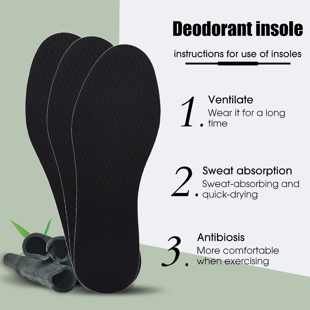 Summer Sweat Absorb Deodorization Insoles Latex High Elastic Insole Shoes Sandal Breathable Pads Sports Soft Thin Insert Cushion