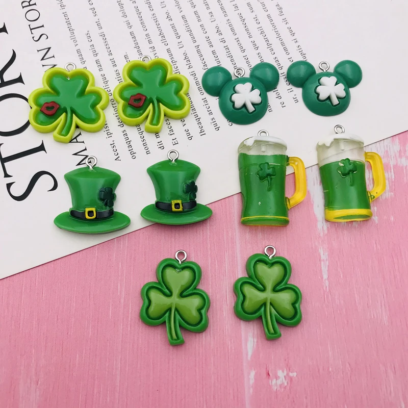 10pcs Hot Selling Resin Cute Kawaii Lucky Charm for Keychain, Earring, Scrapbooking, DIY Making, Necklace