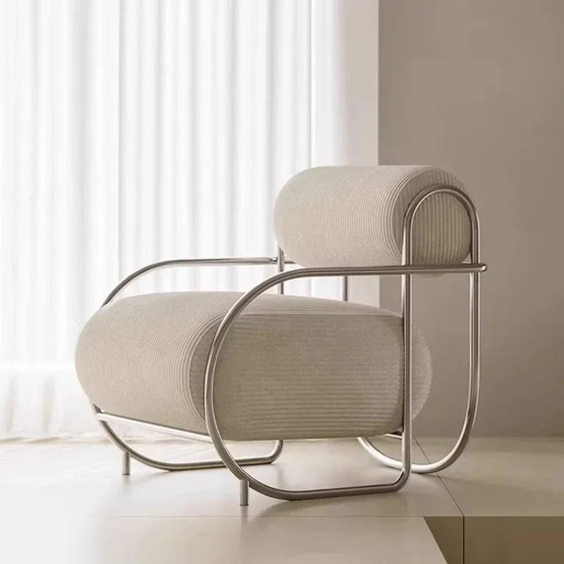 Cozy Cushioned Padded Living Room Chairs Stylish Fashionable Relaxing Armrest Living Room Chairs Chaise Salon Accent Furniture
