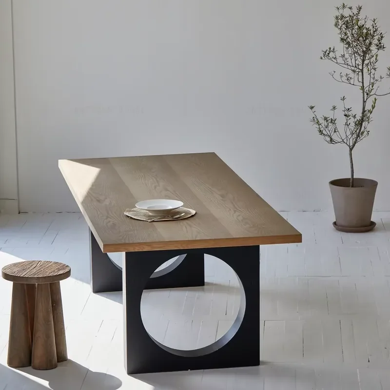 #French Country Furniture Geometric Decor Modern Nordic Wood Dining Table Set 10 Seater Dining Table