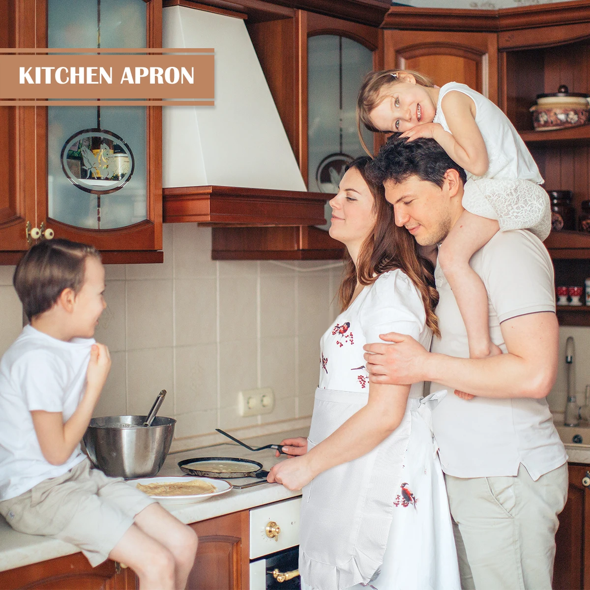 

Fashionable Half Waist Apron For Women Men Kitchen Chef Waitress Cleaning Baking Gardening Serving Workwear Restaurant Hotel