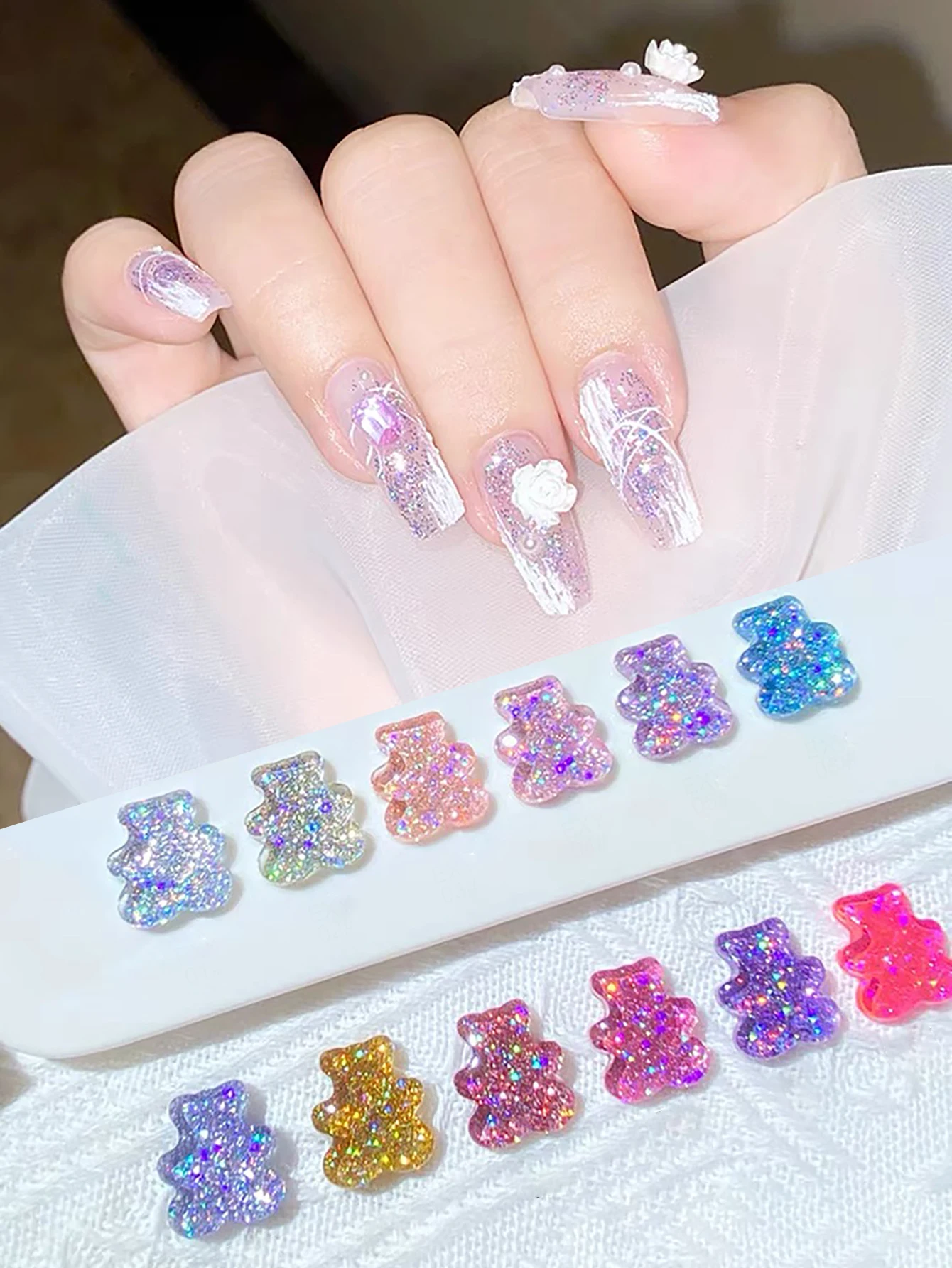 MIANEL 12ML 1PCS Blinkende Bunte Reflektierende Nebula Sieben Farben Strobe Pailletten Gel Nagellack Sommer Nägel Nagel Liefert