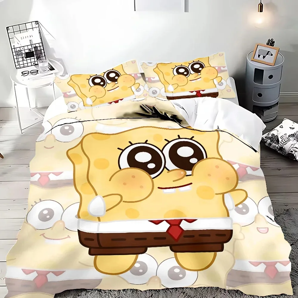 SpongeBob Duvet Cover SquarePants 3D Exquisite Cartoon Patrick Digital Printing Bedding Set Comforter Bed Youth Home Decor Kids view 3