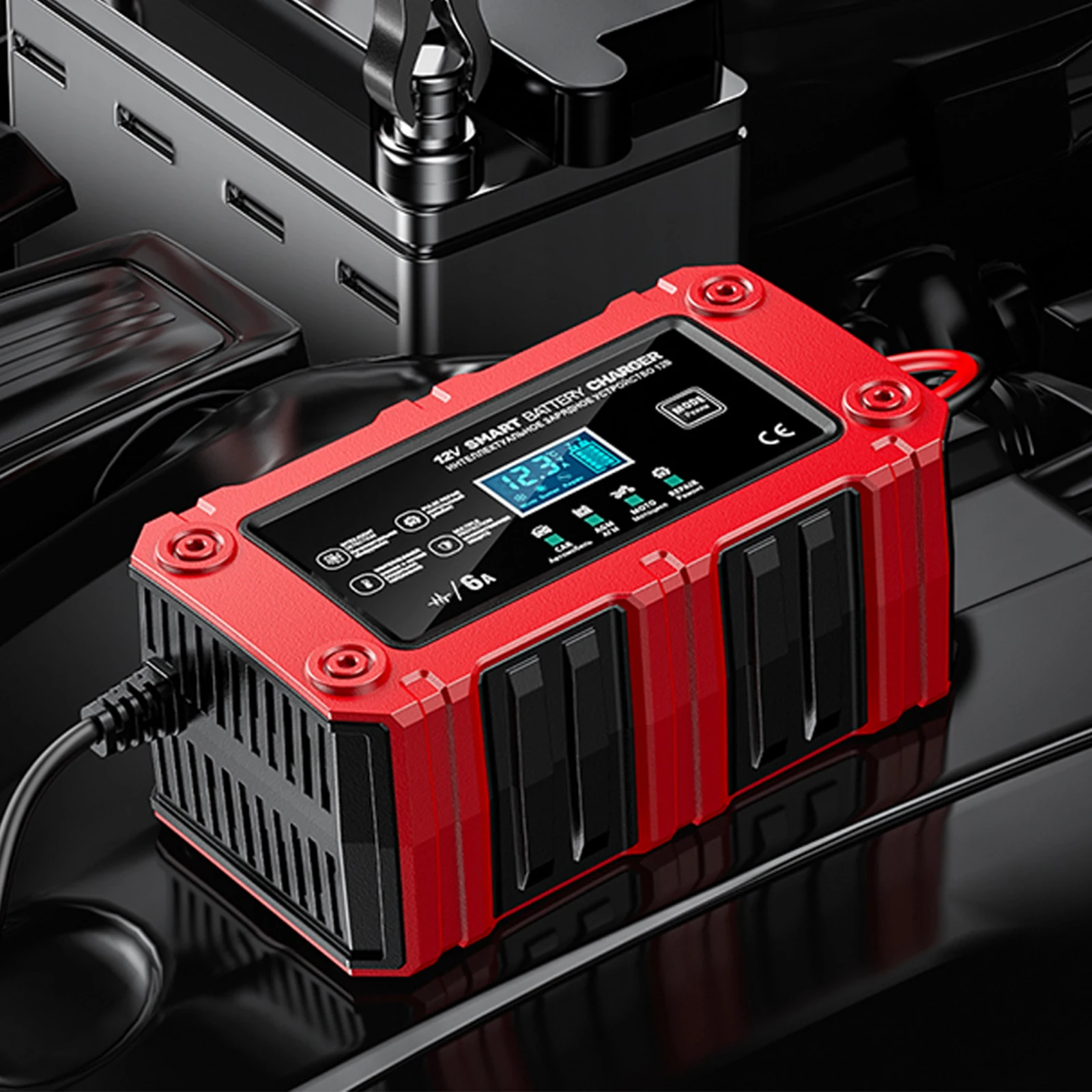 6A 12V Car Battery …