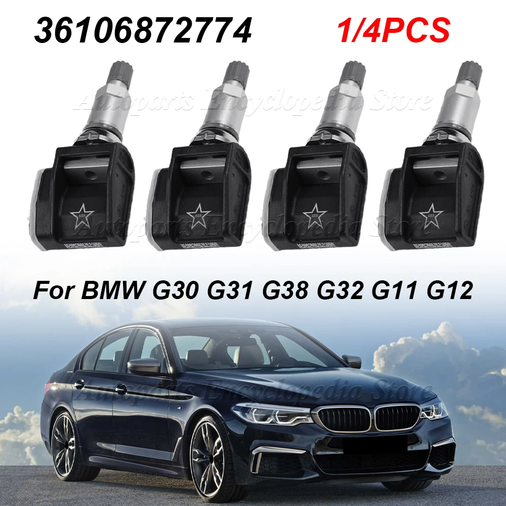 

Подходит для BMW G30 G31 G38 F90 G32 G11 G12 G01 G02 G05 1/4 шт. датчик давления в шинах TPMS 433 МГц 36106872774