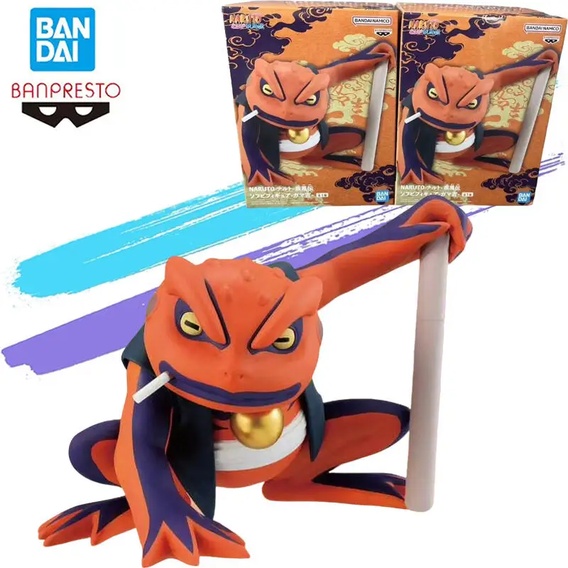 

В наличии Новый Bandai Banpresto Naruto Shippuden Gamakichi Мягкая виниловая кукла Аниме Фигурки Модель Украшения Коллекционная игрушка