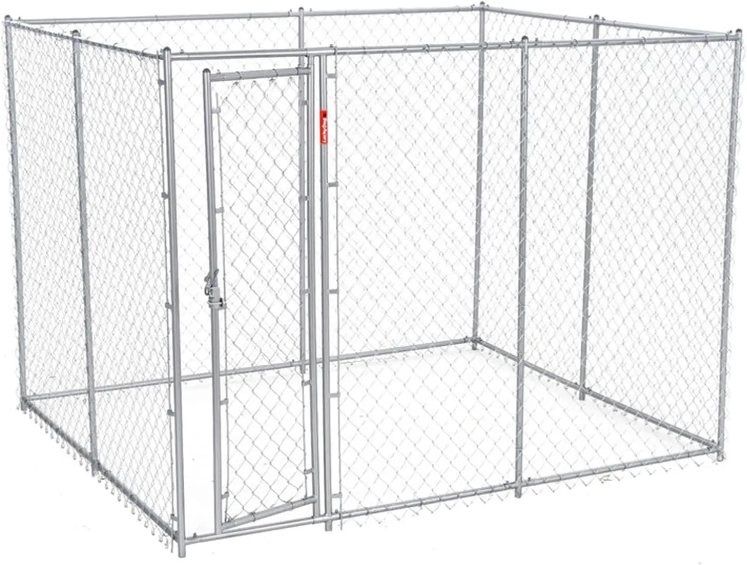 10' x 10' x 6' Heavy Duty Outdoor Welded Galvanized Steel Chain Link Dog Kennel Enclosure with 2 Configurations