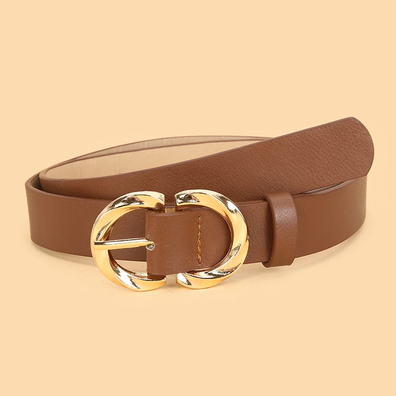 1pc Metal Buckle PU Belt Classic Fashion Belt Jeans Dress  display picture 1
