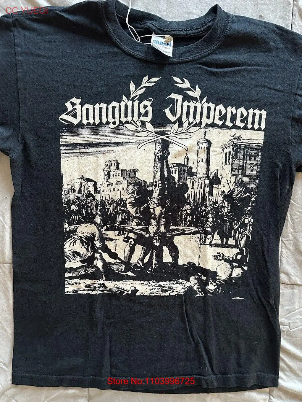 SANGUIS IMPEREM • “Blood Of The Damned” Shirt Small • Metal Incantation Autopsy