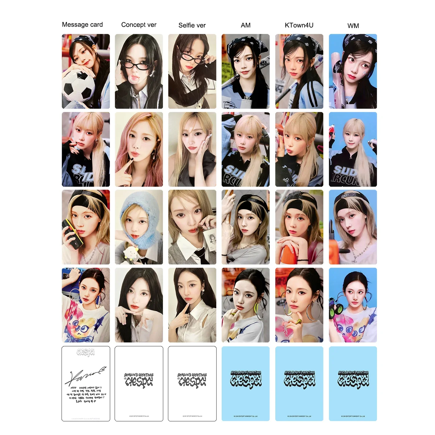 Kpop Merchandise Lomo Card Set Collectible Photocard Postcard for Fans Gift Decor