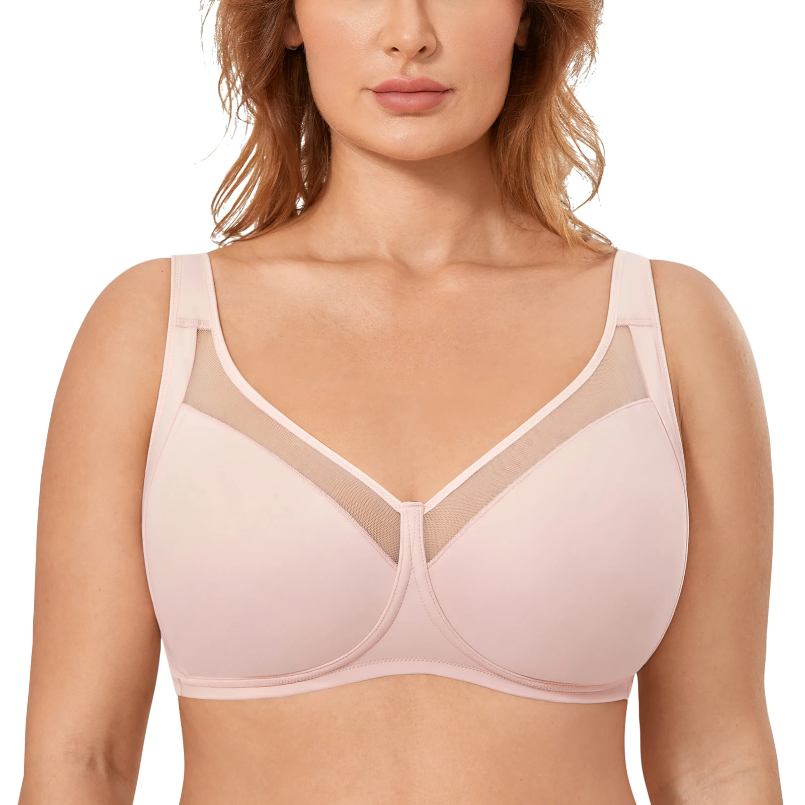 Women\'s Minimizer Plus Size Full Coverage Wireless Unlined Support Bras