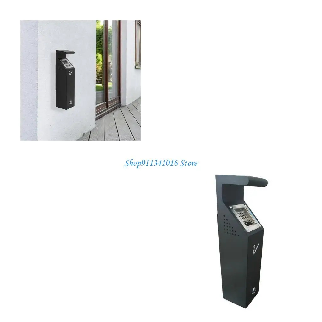 

Stainless Steels Wall Mounted Trash Bin Outdoor Rustproof Lockables Base Commercial For Restaurants And Hotel