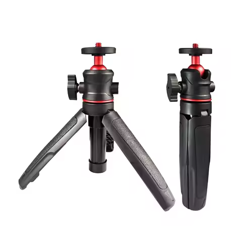 MT-08 Folding Mini Tripod Selfie Stick with 1/4-Inch Screw Ball Head  -  Best folding phone tripod and selfie-stick hybrid