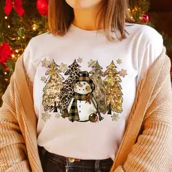 Snowman With Christmas Trees Iron-on Transfer For Clothing DIY A-Level Washable T-shirts Thermal Stickers Leopard Trees Patches