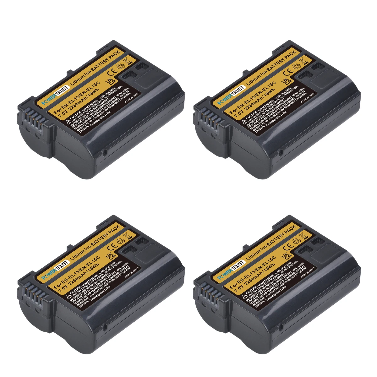 

2280mAh EN-EL15C EN-EL15 EN-EL15A Battery for Nikon Z5,Z6,Z6 II,Z7,Z7II,Z8,ZF,D800,D810,D850,D7000,D7100,D7200,D750,D7500,D500