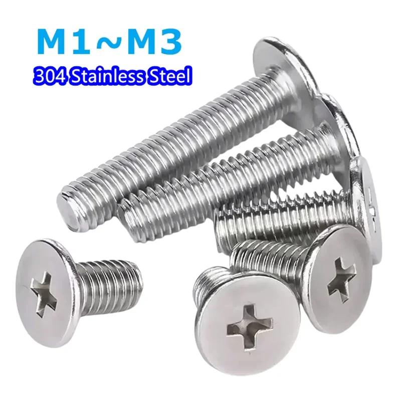 

CM M1 M1.2 M1.4 M1.6 M2 M2.5 M3 A2-70 304 Stainless Steel Cross Phillips Ultra Thin Super Low Flat Wafer Head Bolt Screw