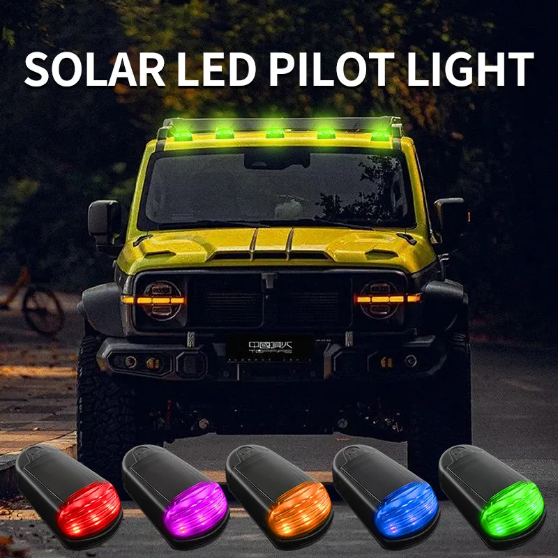 Solar Powered Cab Lights Cab Marker Roof 16LED Light F150 For Dodge RAM Lamp For Pickup Truck Roof Mouse Light For Car