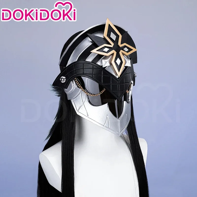 В НАЛИЧИИ Парик Капитана Капитано Игра DokiDoki Мужчины 80 см Длинные Волосы Fatui Harbinger Капитан Косплей Кепка