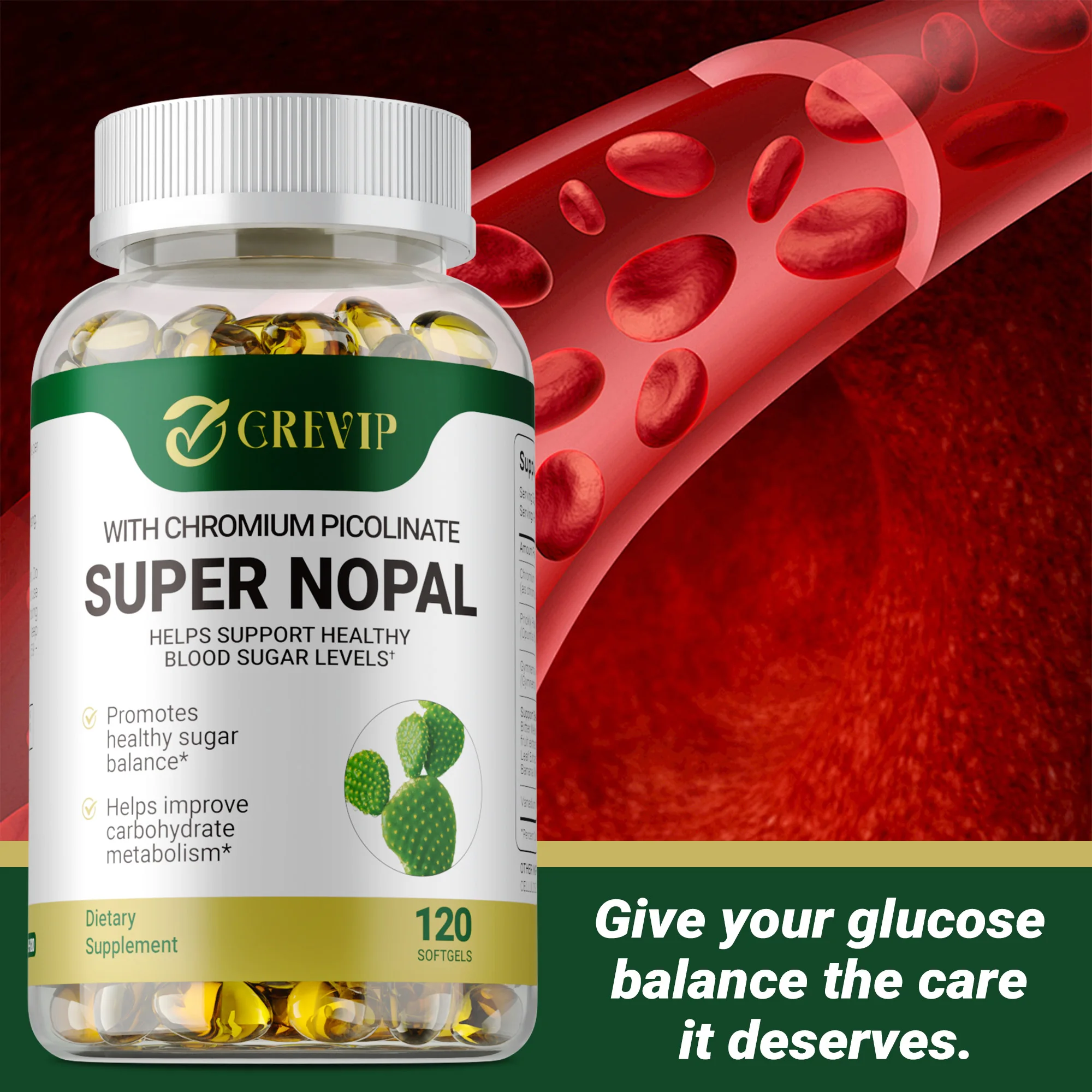 Super Nopal (Cactus) - Alivia el Dolor Articular, Tiene Propiedades Antioxidantes y Promueve el Metabolismo