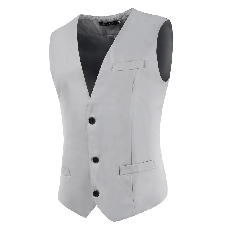 1920S Heren Gatsby Single Breasted V-Hals Slim Fit Vest 1920S Heren Kostuum Steampunk Taille Jas Gangster Vest