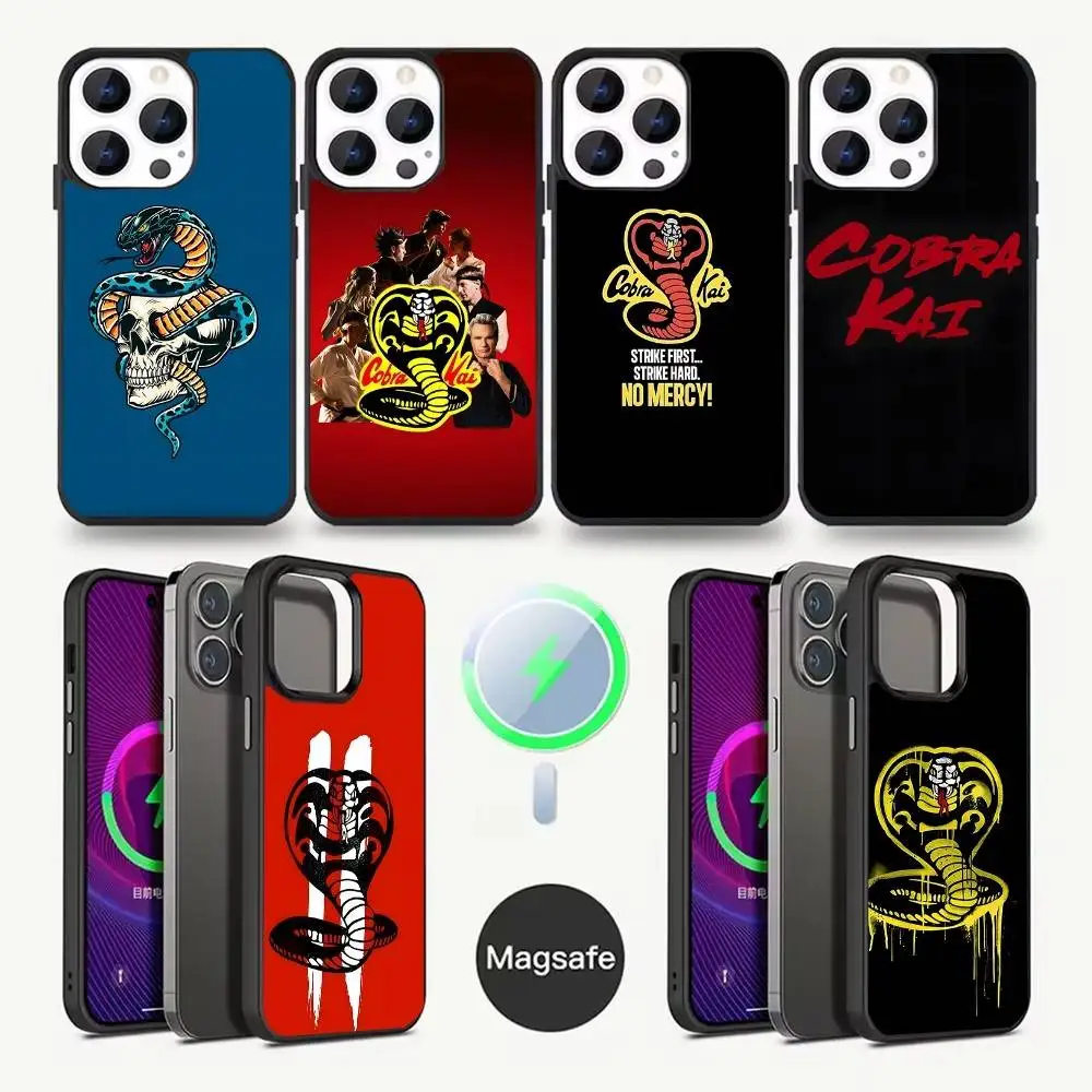 

C-Cobra Kai Snake Phone Case For iPhone 16,15,14,13,12,11,Pro,Max,Plus,Mini,Magsafe,Magnetic Wireless Charging Case
