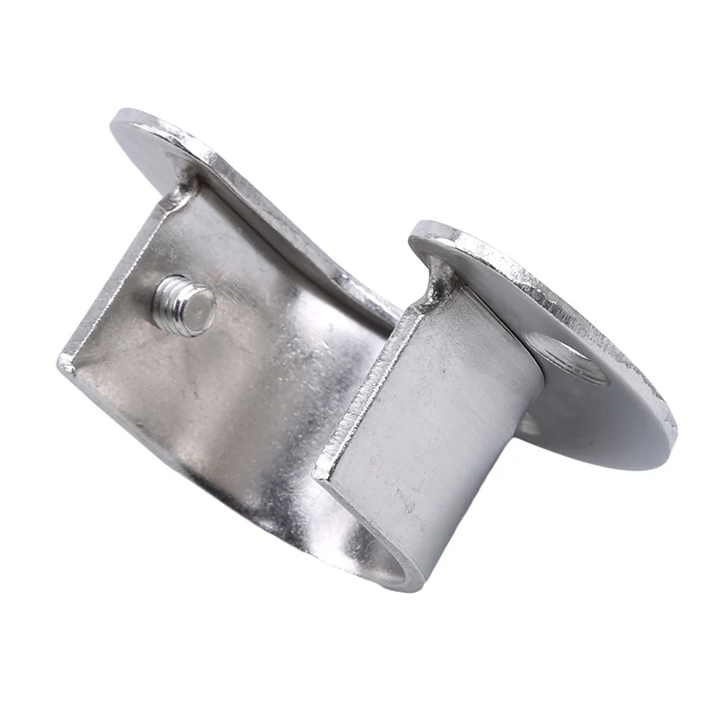 2/4PCS Thick Stainless Steel Tubular Bracket Socket Storage Holder For Wardrobe Bar Shower Curtain Cabinet Pole Socket Brackets view 6