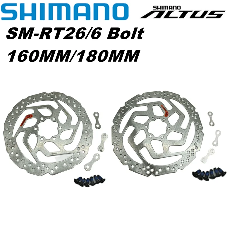 SHIMANO ALTUS M2000 SM-RT26- 6-Bolt - Disc Brake Rotor - 180/160 mm Original parts