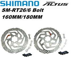 SHIMANO ALTUS M2000 SM-RT26- 6-Bolt - Disc Brake Rotor - 180/160 mm Original parts