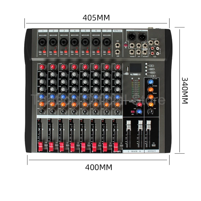 6/8/12 Channel Sound Audio Mixer with Power Amplifier USB Integrated Professional Sound Box Equalizer Mixing Console Eequipment